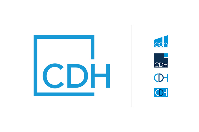 Evolved CDH logo with the new brand mark system