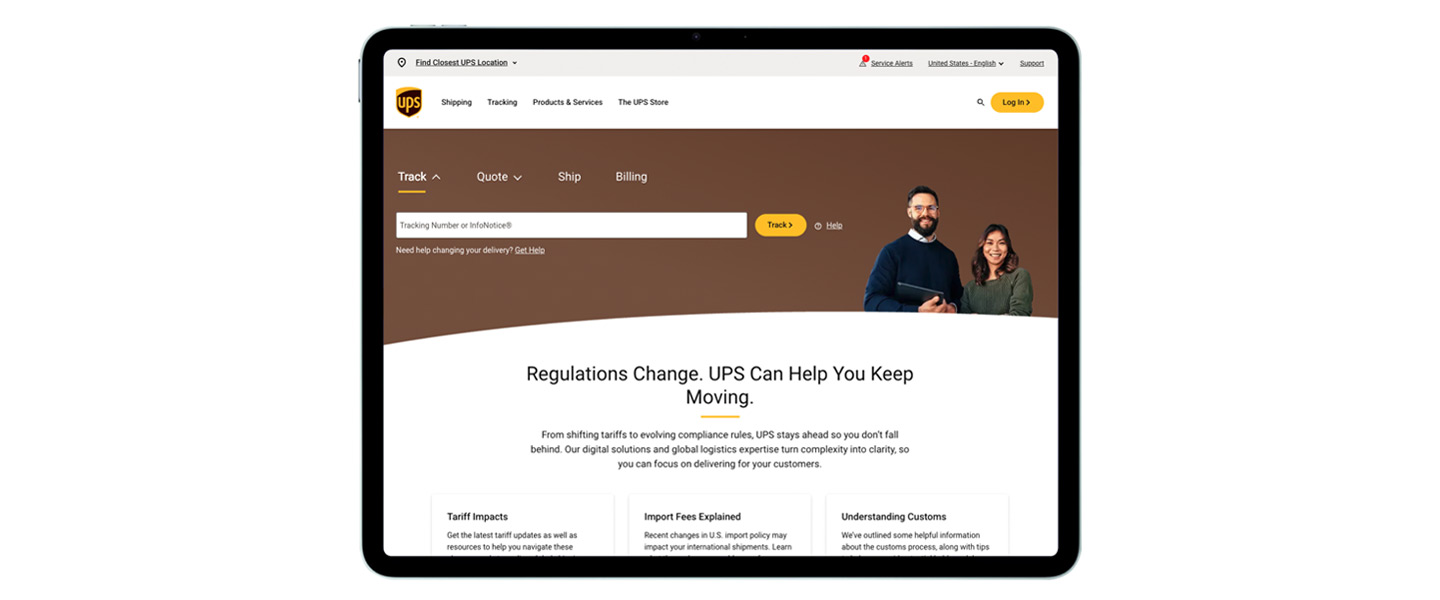 Hero Image — New UPS.com Homepage